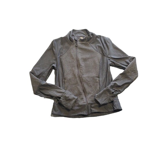 Mondetta Meduim Jacket Lightweight Zipoed Gray Textured Pockets Womens - Picture 3 of 16